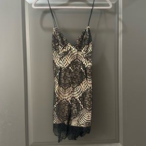 Bardot black lace romper